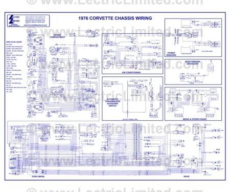 Lectric Limited 1976 Chevrolet Corvette Wiring Diagram VWD7600