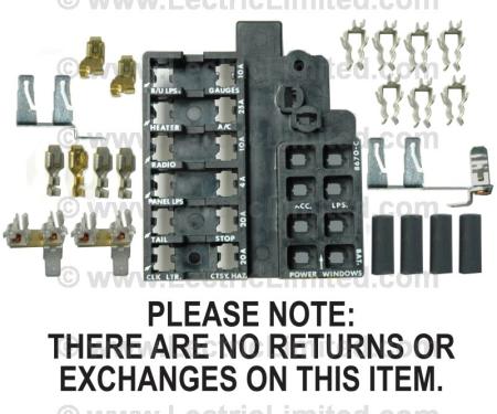 Lectric Limited 1967 Chevrolet Corvette Fuse Block Repair Kit VRK6700FB