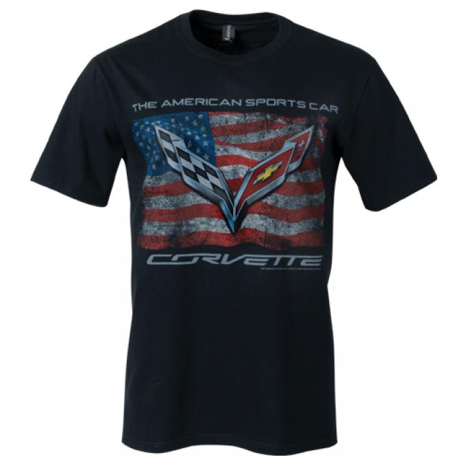C7 Corvette Vintage USA Flag Tee