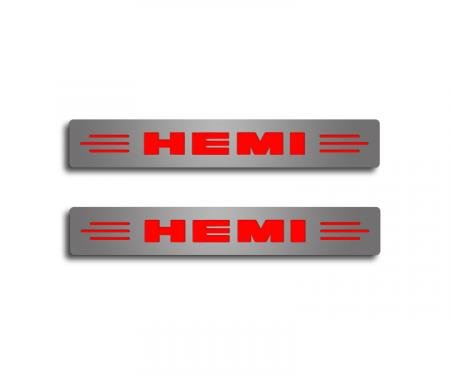 Challenger/Charger/Magnum/300 SRT 8 Fuel Rail Covers Polished/Perforated "HEMI" Illuminated 2008-2011 153035F