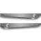 2005-2013 Corvette C6 - Door Guards w/CORVETTE Inlay 2Pc - Brushed Stainless, Choose Color 041048