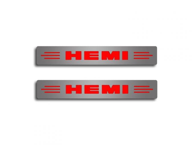 Challenger/Charger/Magnum/300 SRT 8 Fuel Rail Covers Polished/Perforated "HEMI" Illuminated 2008-2011 153035A