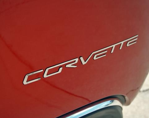 American Car Craft 2005-2013 Chevrolet Corvette Rear Bumper Letters Polished Corvette GM Licensed 042109