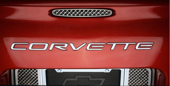 Rear Bumper Letters Polished Corvette GM Licensed
