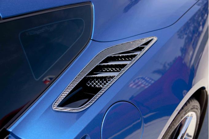 American Car Craft 2014-2019 Chevrolet Corvette Rear Quarter Vent Set "Real Carbon Fiber" w/Stainless Trim 10pc 052065