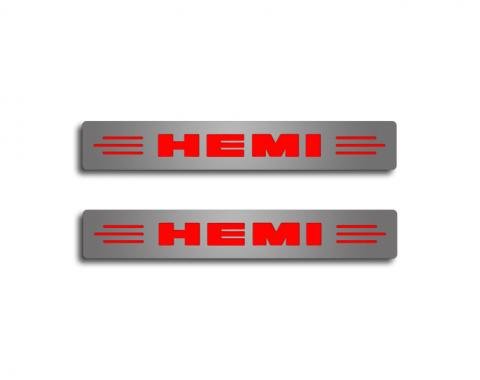 Challenger/Charger/Magnum/300 SRT 8 Fuel Rail Covers Polished/Perforated "HEMI" Illuminated 2008-2011 153035A