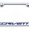 Corvette C6 License Plate Frame "CORVETTE" Inlay Lettering - Stainless Steel, Choose Color 042110