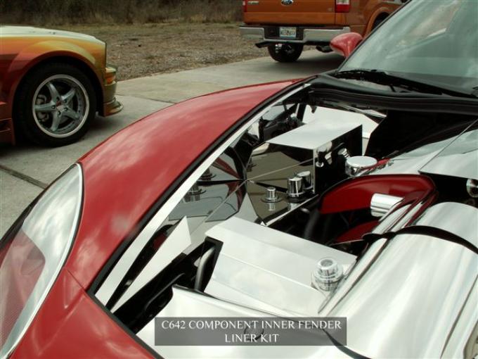 American Car Craft 2005-2013 Chevrolet Corvette Inner Fender Liner Polished Component 8pc 043021