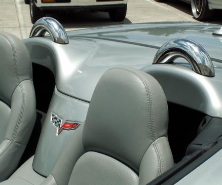 American Car Craft 2005-2013 Chevrolet Corvette Faux Roll Bars Polished Convertible 2pc 041007