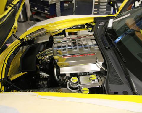 American Car Craft 2008-2019 Chevrolet Corvette Lower Fuel Rail Covers Satin Dry Sump Version 053053