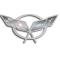 American Car Craft 1997-2004 Chevrolet Corvette Hood Badge Stainless Emblem fits factory hood pad 033080