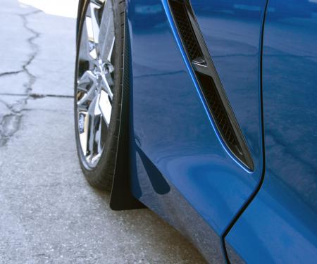 2015-2019 Chevrolet Corvette Mud Guards Carbon Fiber Wrapped 2pc Rear Only
