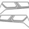 American Car Craft 2014-2019 Chevrolet Corvette Tail Light Trim Kit Satin 8pc 052014