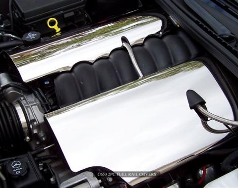 American Car Craft 2008-2019 Chevrolet Corvette Fuel Rail Covers Polished C6 08-13 043031