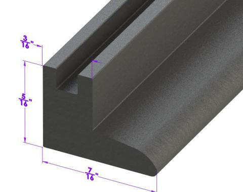 Metro Moulded Parts 1934-1960 Chevrolet / Cadillac / Buick / Oldsmobile / Pontiac Vertical Seal for Vent Window. Each Is 17" Long. Pair VS 2