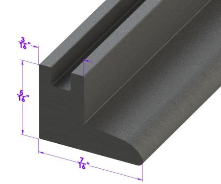 Metro Moulded Parts 1934-1960 Chevrolet / Cadillac / Buick / Oldsmobile / Pontiac Vertical Seal for Vent Window. Each Is 17" Long. Pair VS 2