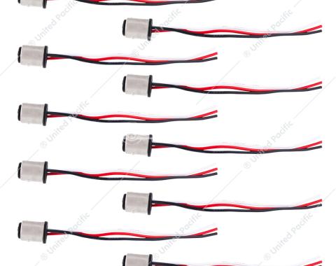 United Pacific 1157 Double Contact Style 3-Wire Tail Light Socket Adapter (10 Pcs) FTL1157P10