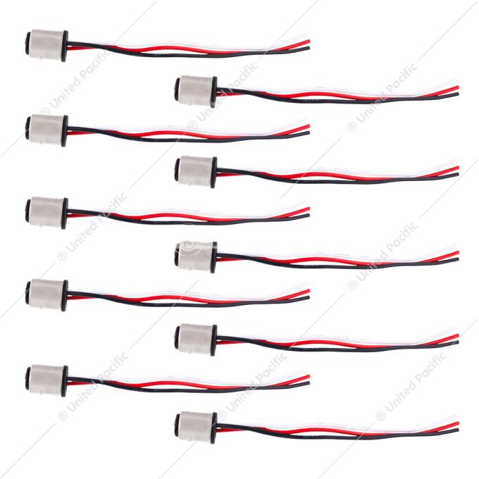 United Pacific 1157 Double Contact Style 3-Wire Tail Light Socket Adapter (10 Pcs) FTL1157P10