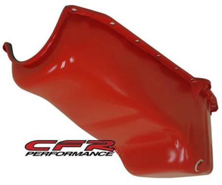 CFR Performance Steel Oil Pan - Fits 1958-1979 Chevy Small Block 283-400 - OEM-Style - Painted Orange HZ-7005-PO