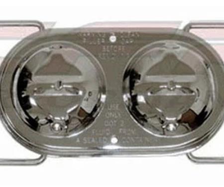 CFR Performance Chevy-GM Oval Master Cylinder Cover (Dual Bail) - Chrome HZ-9102-C