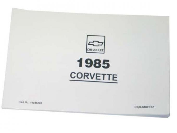 Corvette Owners Manual, 1985