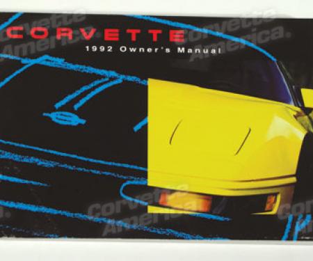 Corvette Owners Manual, 1992