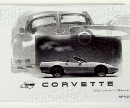 Corvette Owners Manual, 1993, NQP