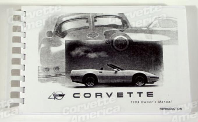 Corvette Owners Manual, 1993, NQP