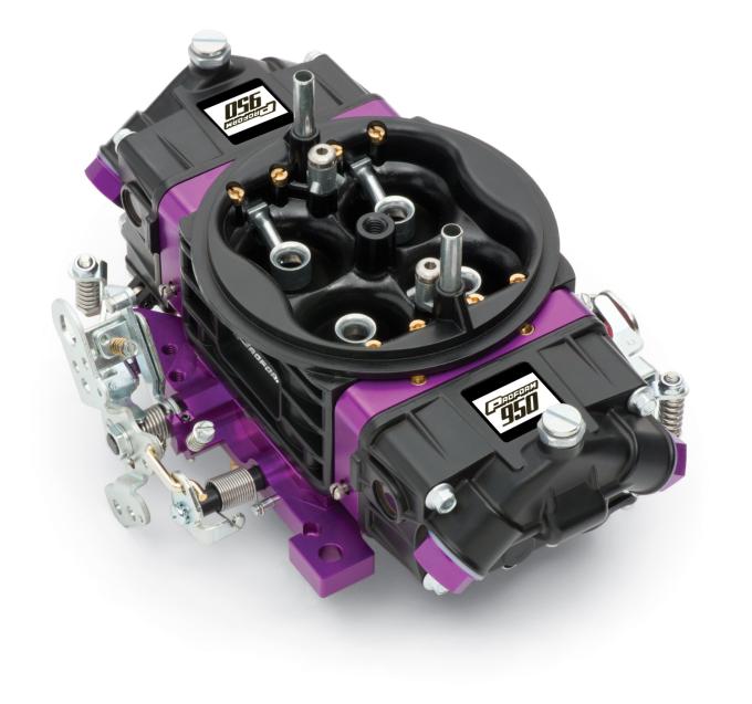 Proform Black Race Series Carburetor, 950 CFM, Mechanical Secondary, Black & Purple 67304