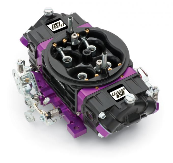 Proform Black Race Series Carburetor, 650 CFM, Mechanical Secondary, Black & Purple 67301