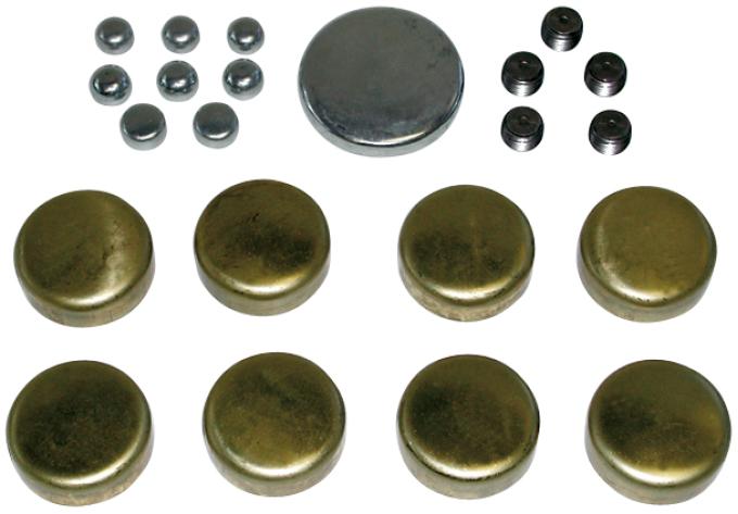 Proform Brass Freeze Plug Kit, For Chrysler 318-360 Engines, All Sizes Needed Included 66557