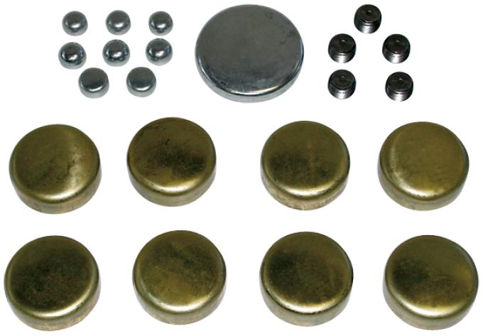 Proform Brass Freeze Plug Kit, For Ford 289/302/351W Engines, All Sizes Needed Included 66553