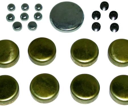 Proform Brass Freeze Plug Kit, For Big Block Chevy 396-454 Engines, All Sizes Included 66552