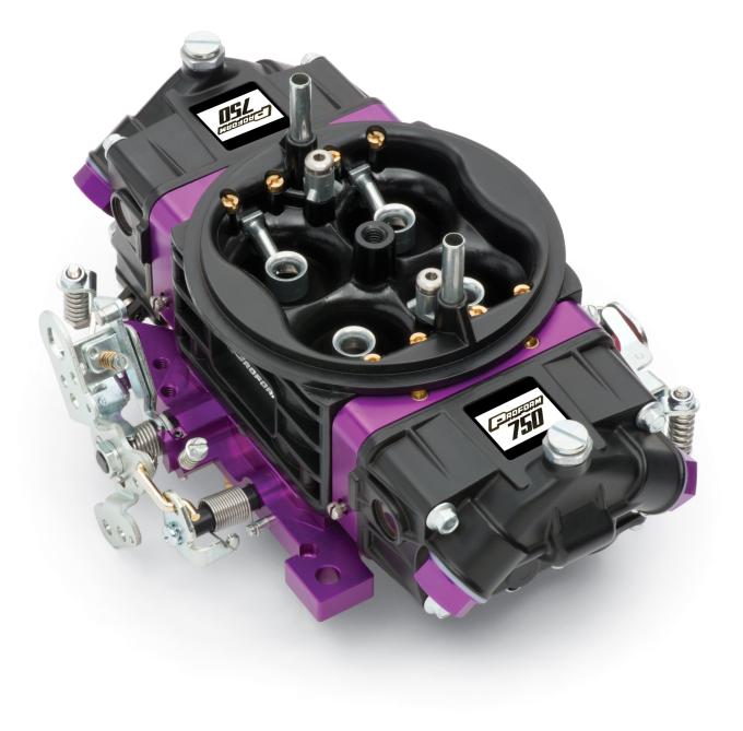 Proform Black Race Series Carburetor, 750 CFM, Mechanical Secondary, Black & Purple 67302