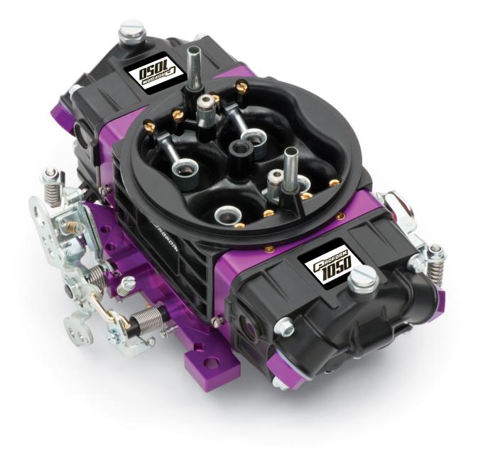 Proform Black Race Series Carburetor, 1050 CFM, Mechanical Secondary, Black & Purple 67305