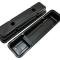 CFR Performance Steel Short Baffled Valve Covers Fits 1958-1986 Chevy SB 283-400 1-Hole / 2-Hole Screw-in - Black HZ-9516-PBK
