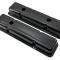 CFR Performance Steel Short Baffled Valve Covers Fits 1958-1986 Chevy SB 283-400 1-Hole / 2-Hole Screw-in - Black HZ-9516-PBK