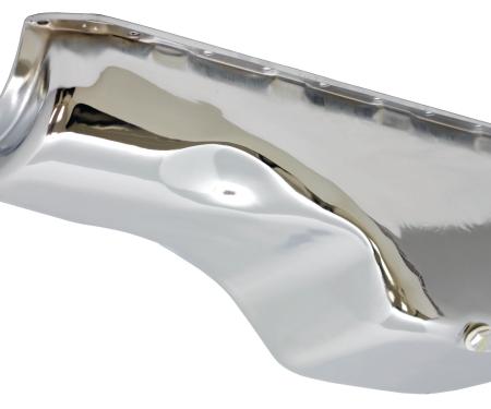 CFR Performance Steel Oil Pan Fits 1965-1990 Chevy Big Block 396 402 427 454 V8 Engines - Chrome HZ-9294-C