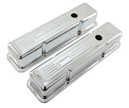 CFR Performance Tall Steel Valve Covers - Fits 1958-1986 Chevy Small Block 283-305-327-350 (Stamped "350" Logo, 1 Hole Each) HZ-9841