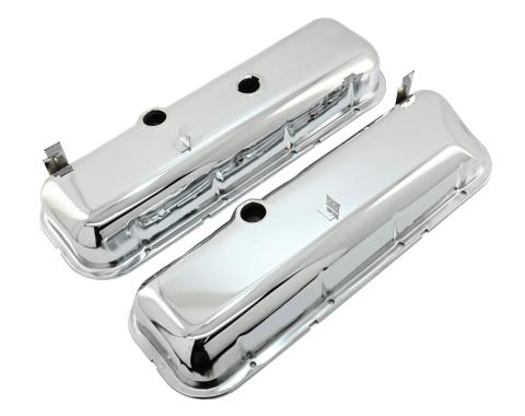 CFR Performance Steel OEM-Style Tall Valve Covers Fits 1965-1972 Chevy BB 396-427-454 - Recessed Corner - 1-2 Holes HZ-9504-T
