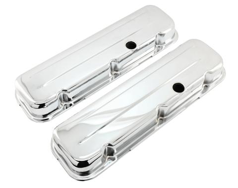 CFR Performance Steel Short Valve Covers - Fits 1965-95 Chevy BB 396-427-454-502 - 1 Hole HZ-9236