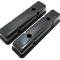 CFR Performance Steel Tall Valve Covers Baffled Fits 1958-1986 Small Block Chevy SBC 283-400 1-Hole / 2-Hole Screw-in - Black HZ-9515-PBK