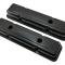 CFR Performance Steel Short Baffled Valve Covers Fits 1958-1986 Chevy SB 283-400 1-Hole / 2-Hole Screw-in - Black HZ-9516-PBK