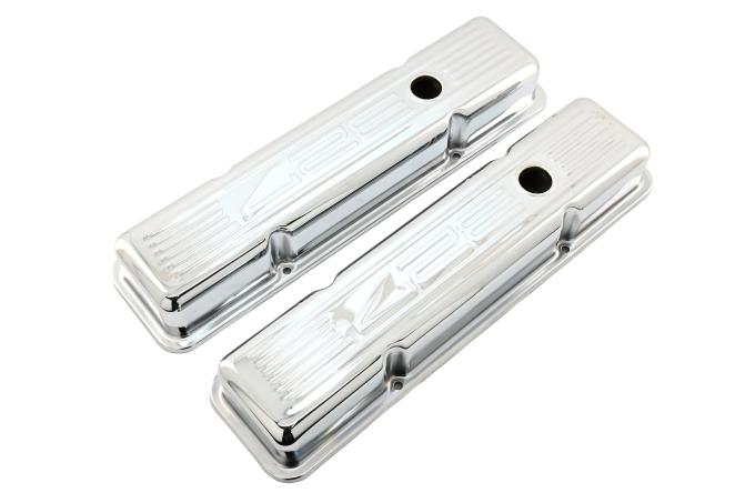 CFR Performance Short Steel Valve Covers Fits 1958-1986 Chevy SB 283-350 with 327 Logo HZ-9854