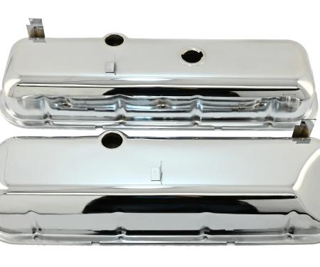 CFR Performance Steel OEM-Style Short Valve Covers Fits 1965-1972 Chevy BB 396-427-454 - Recessed Corner - 1-2 Holes HZ-9504