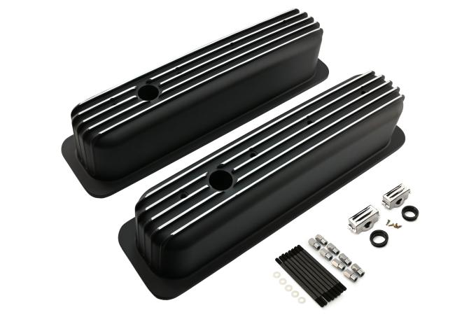 CFR Performance Aluminum Valve Covers with Bolt Kit Fits 1987-1997 Small Block Chevy SBC 5.0L/5.7L - Tall - Finned HZ-8033-3