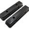 CFR Performance Steel Short Baffled Valve Covers Fits 1958-1986 Chevy SB 283-400 1-Hole / 2-Hole Screw-in - Black HZ-9516-PBK