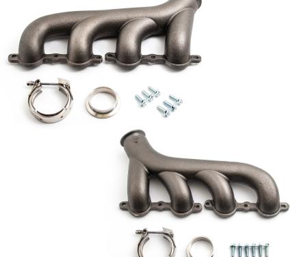 CFR Performance Cast Iron Exhaust Manifolds V-Band Driver Passenger 02-12 Chevy LS Based Kit HZ-9944-KIT