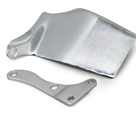 CFR Performance 1969-86 Chevy Small Block OEM Style Water Pump Mounted Alternator Bracket Set (LWP) - Chrome HZ-9317-C