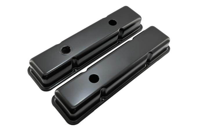 CFR Performance Steel Short Valve Covers Fits 1958-1986 Small Block Chevy SBC 283-400 - Black HZ-9517-PBK